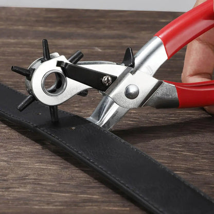 Multifunctional Belt Hole Punching Tool, Professional PU Leather Paper Hole Punching Tools, Portable Handheld Hole Punch for Home & Daily Industrial Use