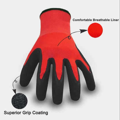 Work Gloves, Protective Work Gloves, Anti-Slip Textured Hand Protector, Universal Wear Resistant Glove, Breathable Working Glove for Woodworking, Construction Site, Farm Work, Garden Tools, Construction Gear, Work Gloves Ultimate