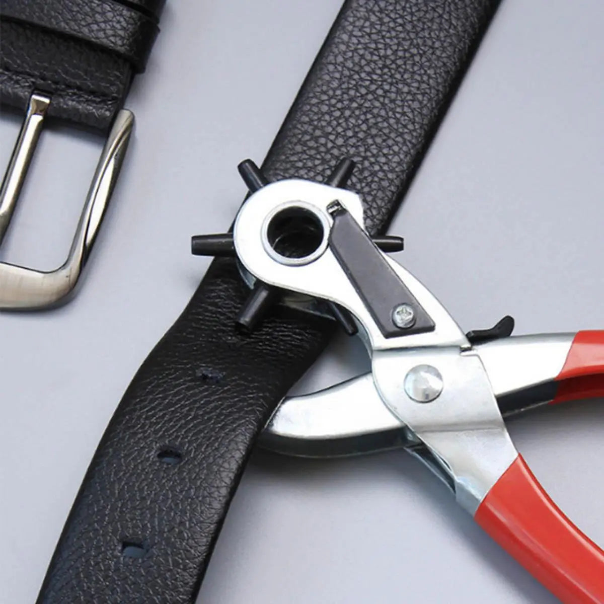 Multifunctional Belt Hole Punching Tool, Professional PU Leather Paper Hole Punching Tools, Portable Handheld Hole Punch for Home & Daily Industrial Use