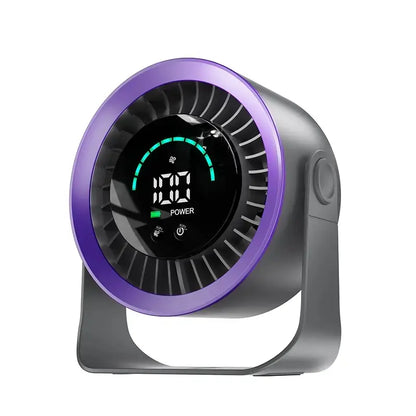 Rechargeable USB Desk Fan for Bedroom, 100 Speeds, 360° Rotation, Wall Mounted Design Small Portable Table Fan with LED Display, Quiet Personal Desktop Cooling Fans for Home Office
