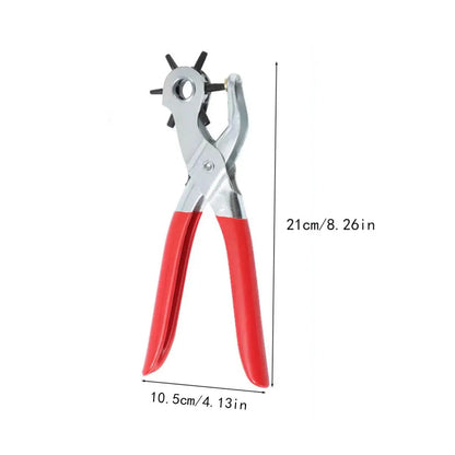 Multifunctional Belt Hole Punching Tool, Professional PU Leather Paper Hole Punching Tools, Portable Handheld Hole Punch for Home & Daily Industrial Use