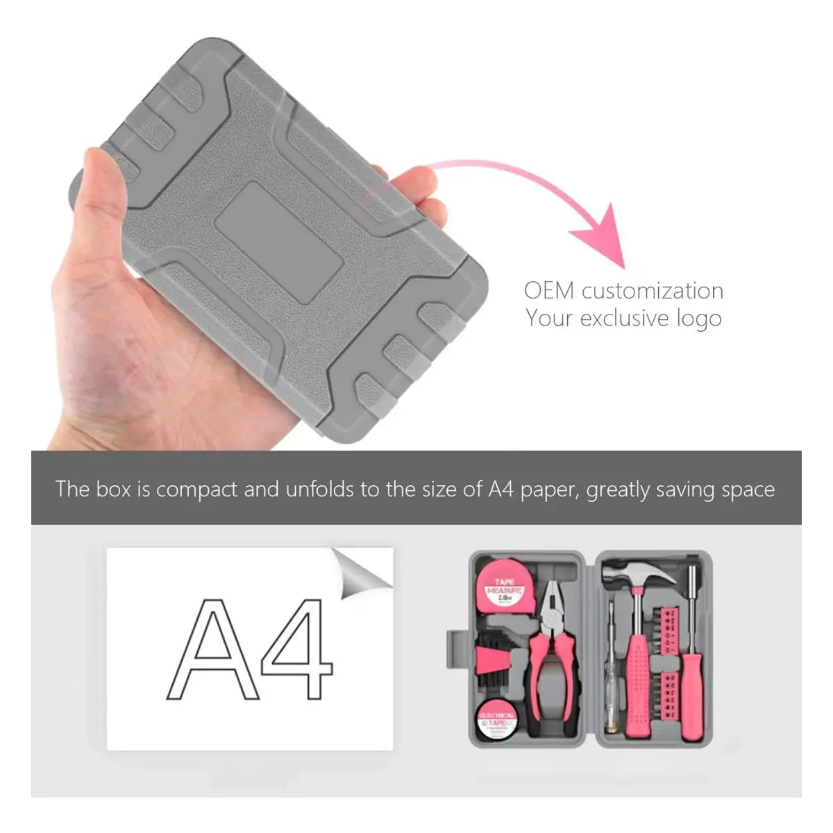 Small Household Tool Set, Multifunctional Gift Tools, Hardware Set Pliers Tape Measure Hammer Home Maintenance Toolbox Combination Set