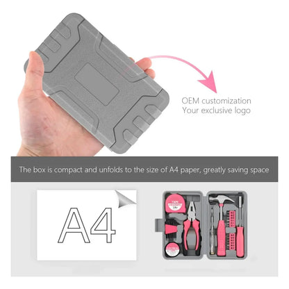 Small Household Tool Set, Multifunctional Gift Tools, Hardware Set Pliers Tape Measure Hammer Home Maintenance Toolbox Combination Set