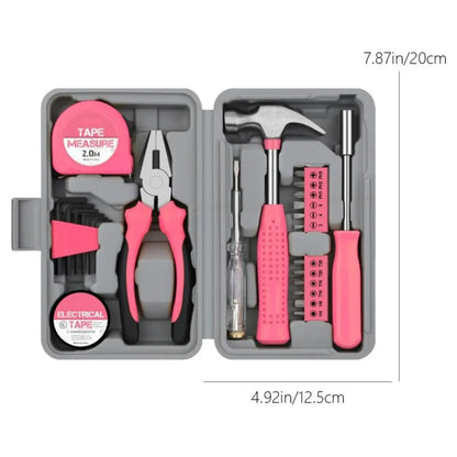 Small Household Tool Set, Multifunctional Gift Tools, Hardware Set Pliers Tape Measure Hammer Home Maintenance Toolbox Combination Set