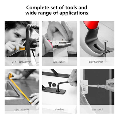 Small Household Tool Set, Multifunctional Gift Tools, Hardware Set Pliers Tape Measure Hammer Home Maintenance Toolbox Combination Set