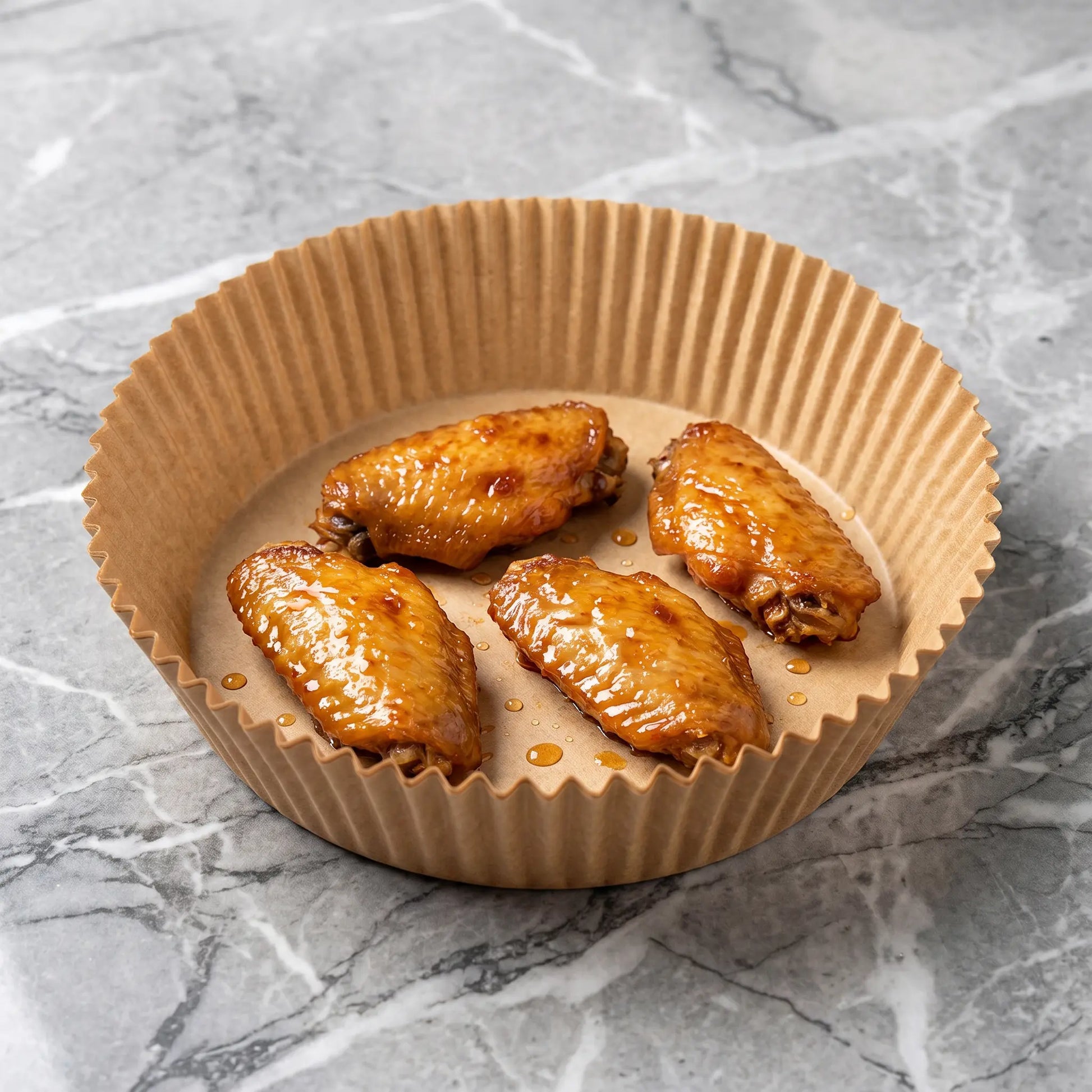 100PCS Disposable Air Fryer Paper Liners, Non-Stick Oil-Proof Water-Resistant Parchment Paper for Baking, Cooking, Roasting, Microwave Oven, Air Fryer Accessories