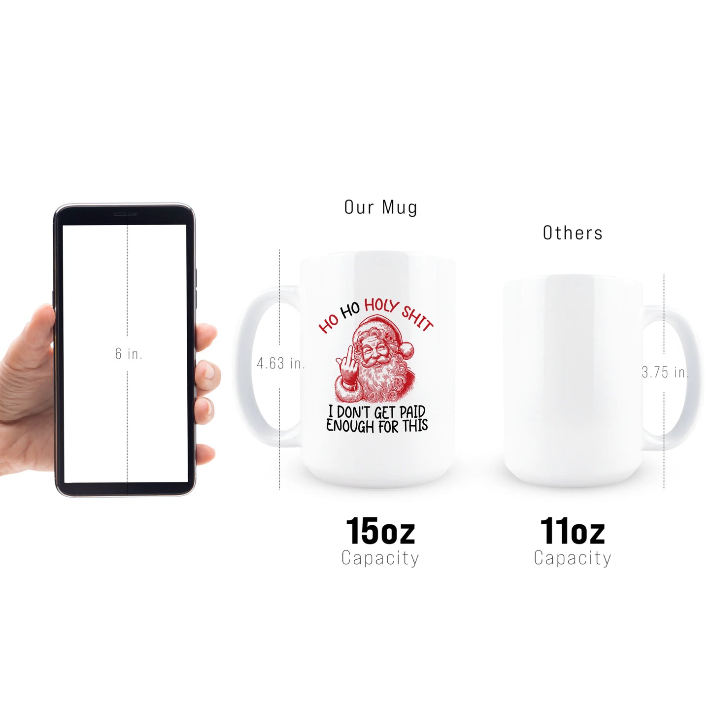Ho Ho Holy Shit Coffee Mug Drinkware Printed